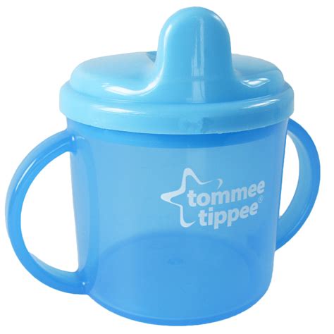 baby cup toddler tommee tippee essentials fixed bpa  handles blue