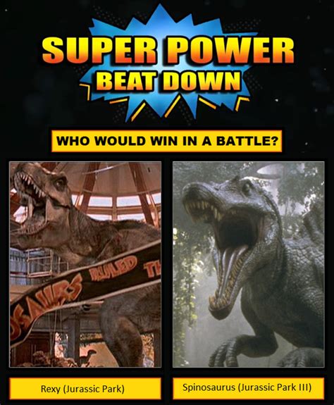 Super Power Beat Down Rexy Vs Spinosaurus By Chipmunkraccoonoz On
