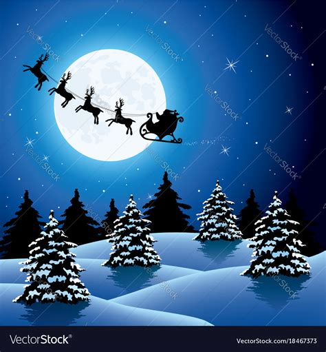 xmas holiday background  flying santa claus vector image