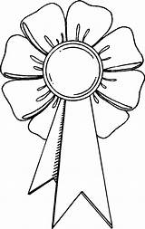 Coloring Award Ribbon Oscar Outline Trophy Drawing Pages Printable Getcolorings Color Getdrawings sketch template