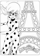 Miraculous Coloring Kids Lady Bug Pages Color Ladybug Children Simple Characters sketch template