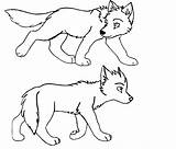 Pup Pups Lobos Dibujar Lineart Cachorros Puppy Coloringhome Seleccionar sketch template