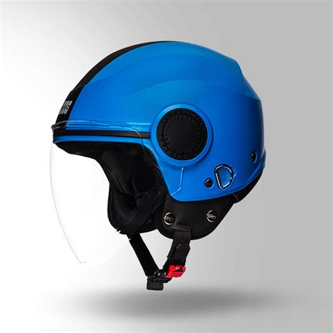 studds urban blue  black strip open face helmet buy  studds  store