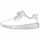 Yeezy 350 Shoes Sneaker sketch template