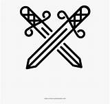 Swords Crossed Kindpng sketch template