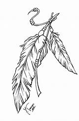Tattoo Feather Drawing Tattoos Indian Drawings Lineart Deviantart Plumage Feathers Native American Coloring Feder Indianer Jagua Graffiti Plume Pages Sketches sketch template