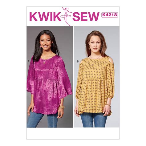 kwik sew  misses tops  gathered waist