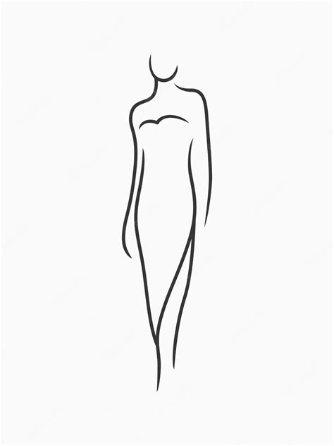 Premium Vector Elegant Female Body Art Line Silhouette