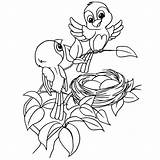 Nest Coloring Bird Cartoon Pages Drawing Printable Egg Getdrawings Getcolorings sketch template