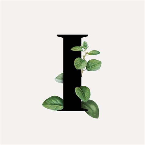botanical font letter