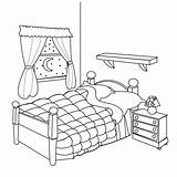 Bed Coloring Pages Print sketch template