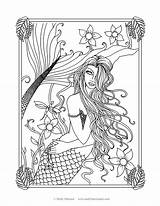 Coloring Molly Pages Harrison Books Fantasy Template Mermaid sketch template