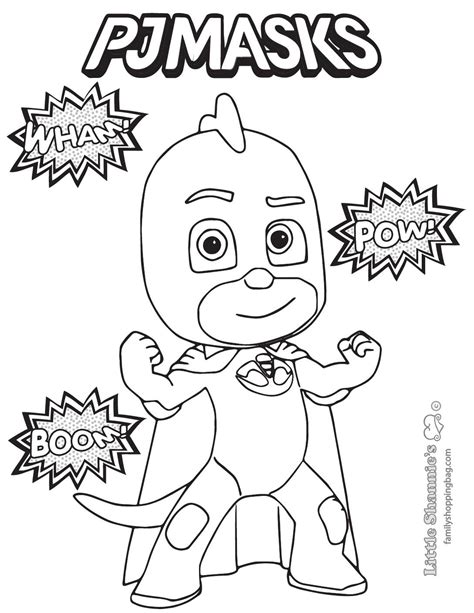 coloring pages  kids pj mask