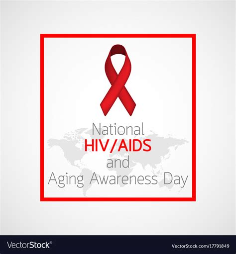 national hiv aids and aging awareness day icon vector image