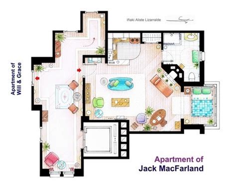 floor plans of famous fictional houses and apartments