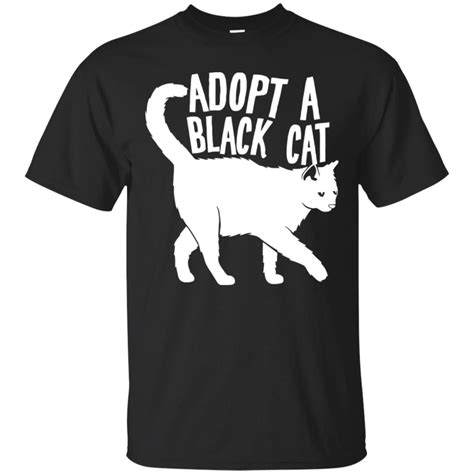 Adopt A Black Cat Black Tshirt Hoodie Sweatshirt Cat Club Cat Dad