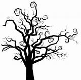 Tree Spooky Creepy Cliparts Clipart Library sketch template