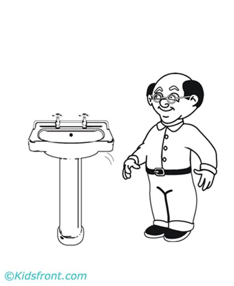 kitchen sink coloring page coloring pages