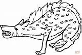 Hyena Iena Spotted Ringhia Ridens Cane Iene sketch template