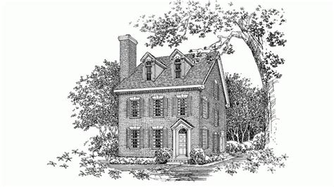 colonial style house plan  beds  baths  sqft plan   colonial house plans