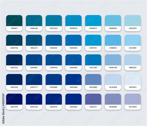 blue color palette  hex stock vector adobe stock