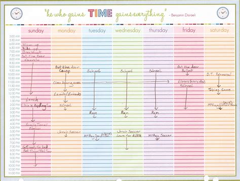images  printable daily schedule  time slots
