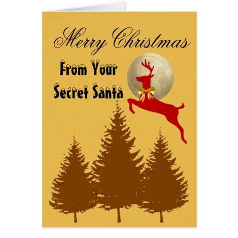 from your secret santa merry christmas card zazzle