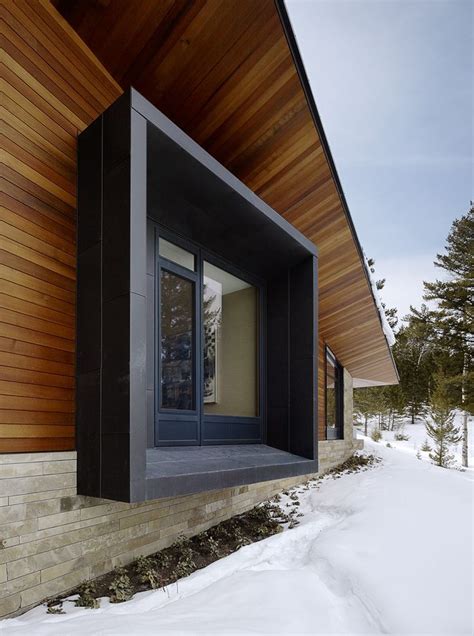mountain modern zinc clad window projections window architecture residential architecture