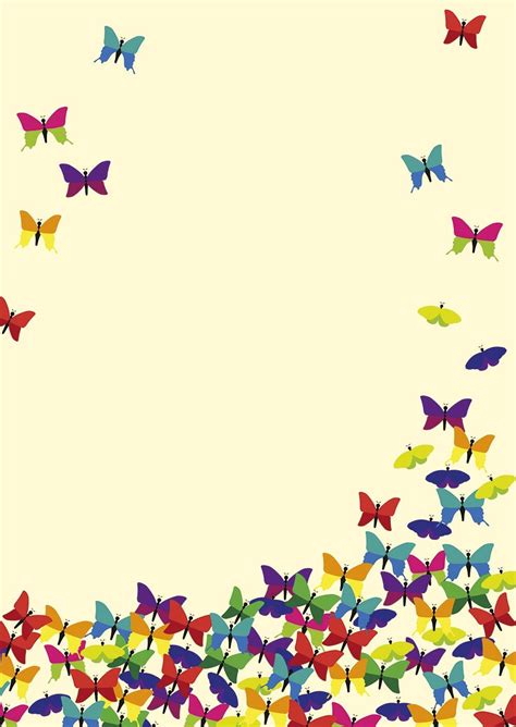 writing pad  colorful butterflies  sheets  lines lined etsy