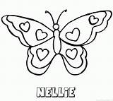 Nellie Kleurplaten Naam Vlinder sketch template
