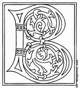 Lettera Lettere Miniata Illuminated Stampare Miniate Unico Celtic Lengua Buchstabe Fromoldbooks sketch template