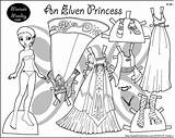 Paper Coloring Doll Princess Pages Print Dolls Printable Dress Marisole Color Four Click Colouring Monday Paperthinpersonas Elvish Sheets Pdf Series sketch template