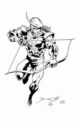 Flecha Dc Arrow Superheroes Colorear sketch template