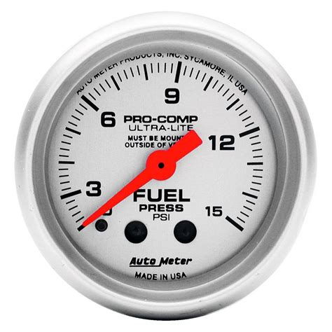 auto meter  ultra lite series   fuel pressure gauge  isolator   psi