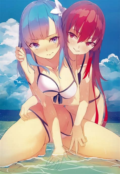 Ecchi Swim Yuri Anime Lesbian Sex Ecchi Anime