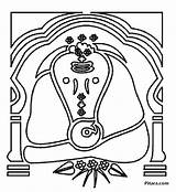 Ganesha Pitara Enlarged sketch template