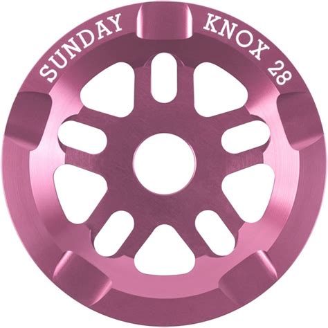 sunday knox guard sprocket 28t anodized matte pink modern bike