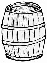 Barril Illustration Barrels Holzfass Beer Alten Perysty Antiguo sketch template