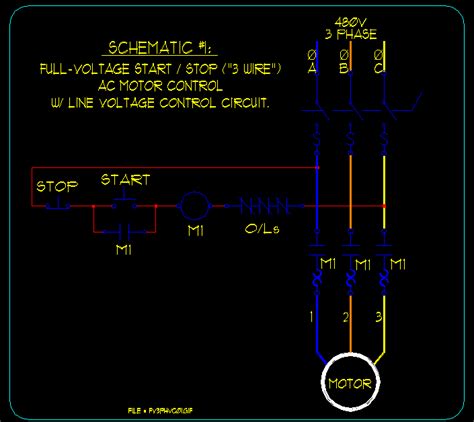 start stop motor control diagram blog cabul