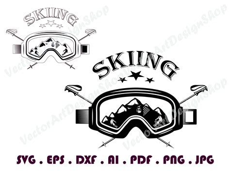 skiing logo  svg skis svg skiing svg skiing clipart etsy