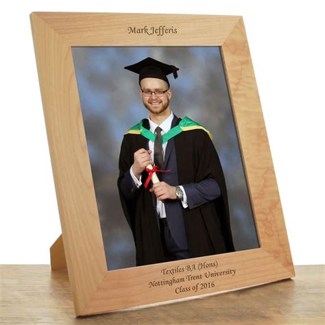 personalised wooden graduation photo frame