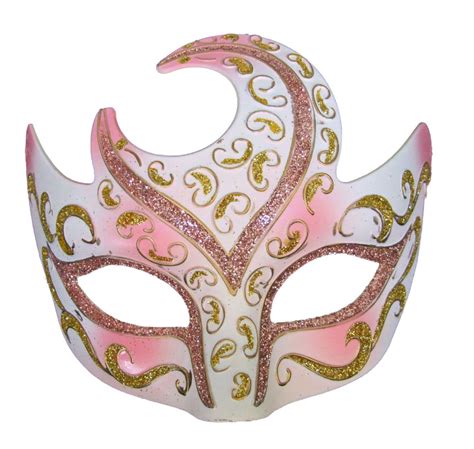 venetian eye mask swirl top pink prom halloween mardi gras
