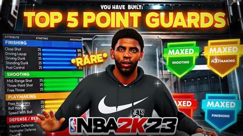 The 5 Most Overpowered Point Guard Builds For Nba 2k23 Current Gen