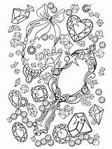 Gemstones Pages Coloring Printable Kids sketch template