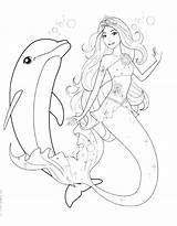 Mermaid Coloring Pages Anime Easy Getdrawings Dolphin Getcolorings Mermaids Colori Colorings sketch template