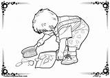 Helping Preschoolers Helpful Sweeping Enoch Lds Getcolorings Divyajanani sketch template