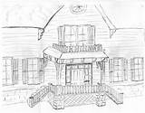 Porch Front Drawing Getdrawings sketch template