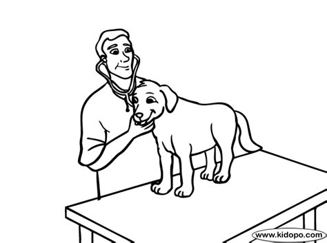 veterinarian  coloring page