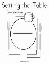 Table Coloring Setting Printable Pages Print Worksheets Choose Board Twistynoodle sketch template