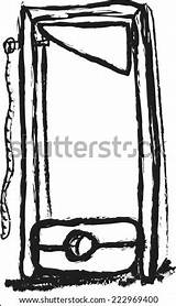 Guillotine Vector Doode Rope Execution Clip Template sketch template
